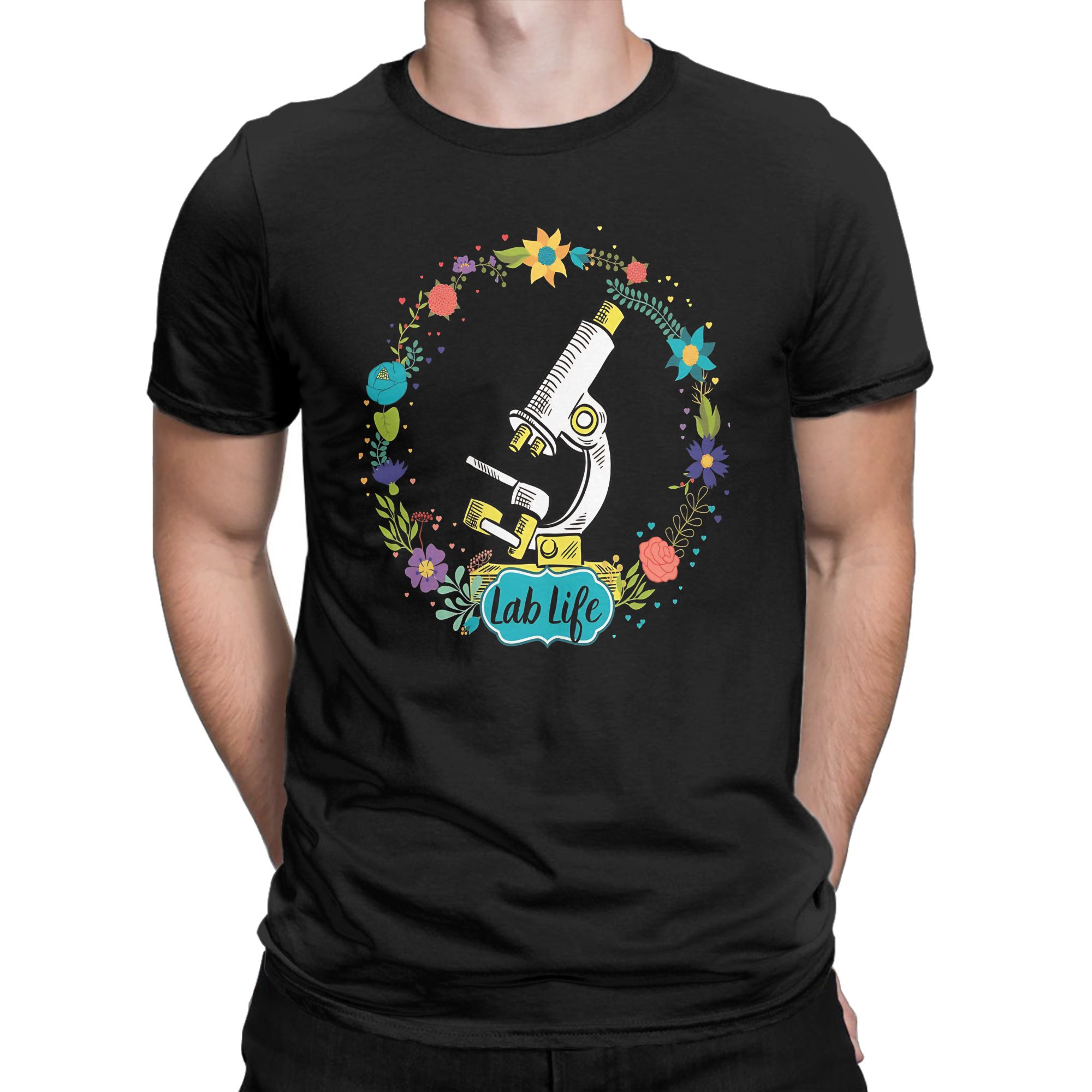 Medical Lab Scientist - RETRO BLOEMEN MICROSCOOP MEDISCHE WETENSCHAPPENAAR Nieuwe